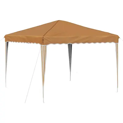 vidaXL Zložljivi šotor za zabave Bež 288 x 288 x 245 cm Oxford tkanina