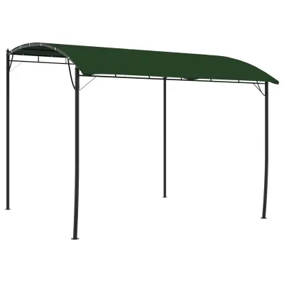 vidaXL Paviljon 3 x 3 x 2,55 m Zelena Tkanina in aluminij 180