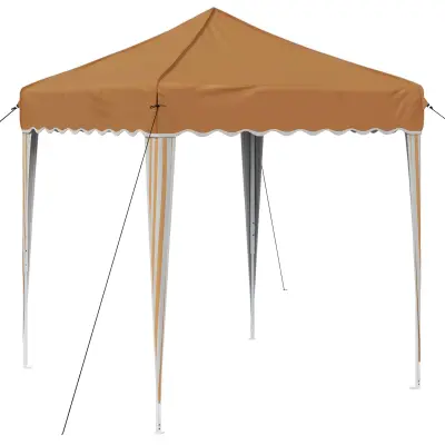 vidaXL Zložljivi šotor za zabave Bež 195 x 195 x 245 cm Oxford tkanina
