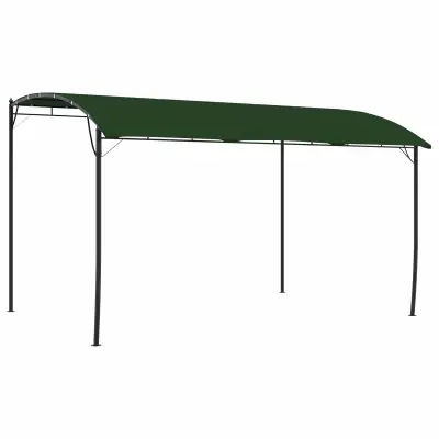 vidaXL Paviljon 4 x 3 x 2,55 m Zelena Tkanina in aluminij 180