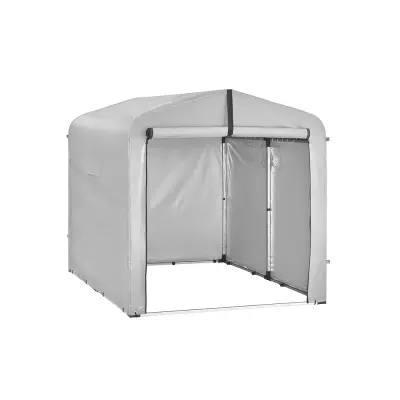 Kolesarski Skladiščni Šotor Z Rolno Vrato Barva Siva 219x159x165cm KLS11-II-L