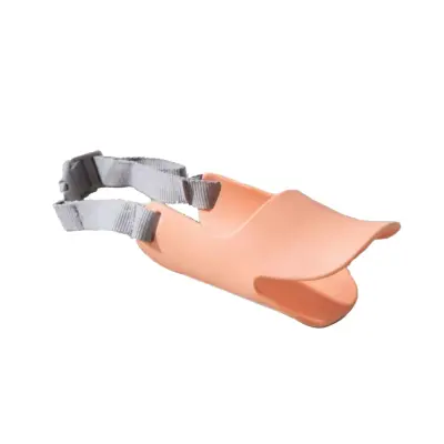 Nastavljiv mehak silikonski nagobčnik za pse, zračen in varen Pink M