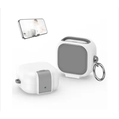 Silikonski zaščitni ovitek za Galaxy Buds4 - odporen na udarce, prah, pralnost. Združljiv s Samsung Galaxy Buds4 White