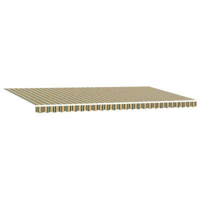vidaXL Nadomestno platno za tendo Zelena in rumena 580 x 345 cm