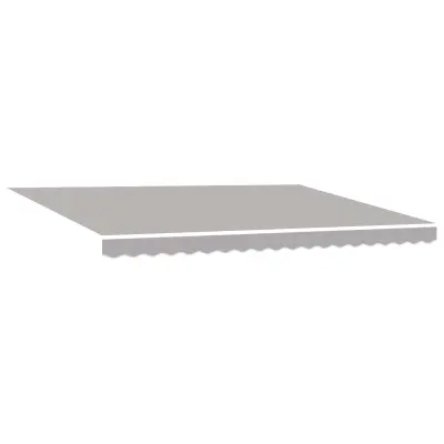 vidaXL Retraktilna tenda z LED lučmi Svetlo siva 450 ×300 cm blago