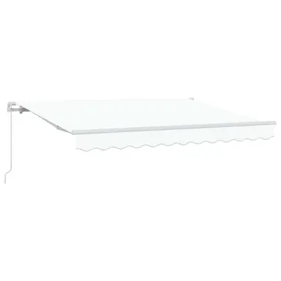 vidaXL Retraktilna tenda Bela 250 x 200 cm blago