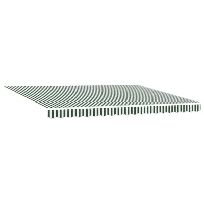 vidaXL Nadomestno platno za tendo Zelena in Bela 430 x 295 cm
