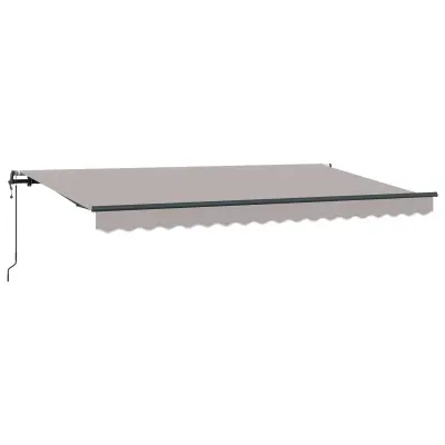 vidaXL Retraktilna tenda Svetlo siva 400 x 200 cm blago