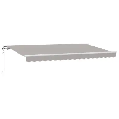 vidaXL Retraktilna tenda Svetlo siva 400 x 200 cm blago