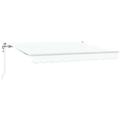 vidaXL Retraktilna tenda Bela 300 x 200 cm blago