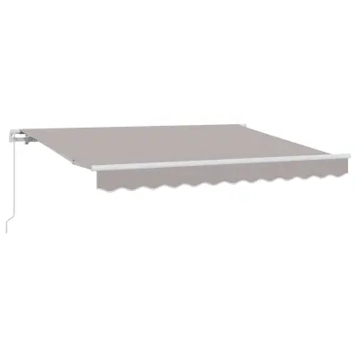 vidaXL Retraktilna tenda Svetlo siva 350 x 200 cm blago