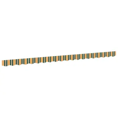 vidaXL Zaslon tende Zelena in rumena 430 x 20 cm Platno
