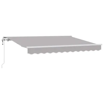 vidaXL Retraktilna tenda Svetlo siva 300 x 200 cm blago