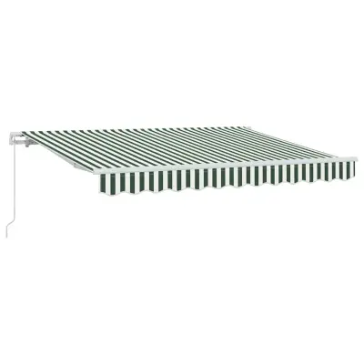 vidaXL Retraktilna tenda Zelena 250 x 200 cm blago