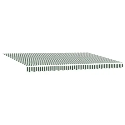 vidaXL Nadomestno platno za tendo Zelena in Bela 480 x 295 cm