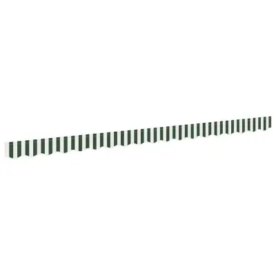 vidaXL Zaslon tende Zelena in Bela 380 x 20 cm Platno