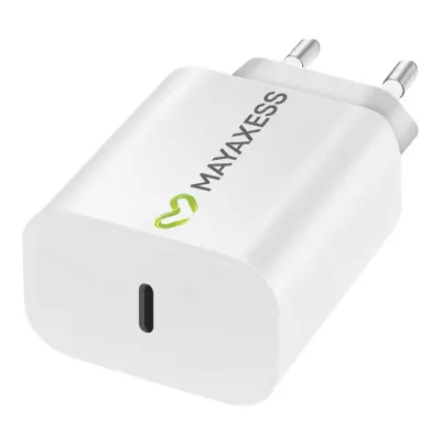 Mayaxess, Hitri polnilnik za Galaxy S25 Edge USB-C 20W, Bela
