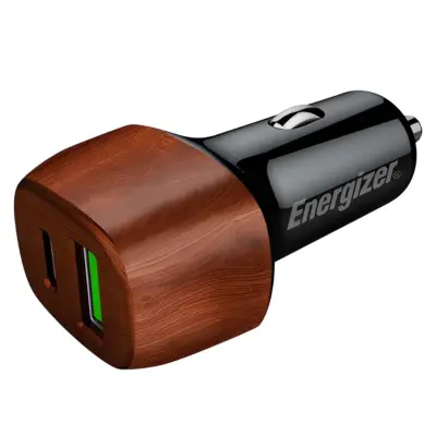 ENERGIZER, Avtopolnilec USB-C / USB-A PD 38W QC 3.0 model Ultimate, Rjava