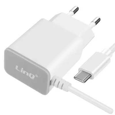LinQ, Omrežni polnilec 19W kabel 1,2 m, Bela