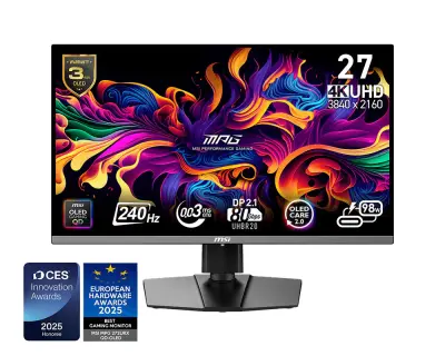 Monitor MSI MPG 272URX QD-OLED 68,5 cm (27"), 4K UHD, 240Hz, 0,03ms (GTG), črn – nastavljiv po višini|Gaming