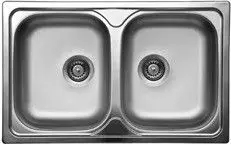 Pomivalno korito SINK SOLUTION A LINE 800x500, dve posodi brez odcejalnika