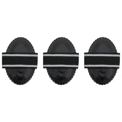 vidaXL Krtača za konja 3 kosi črno jeklo