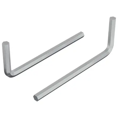 vidaXL Šesterokotna ključa 2 pcs srebrna 22 x 66 mm Jeklo