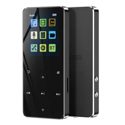 MP3 predvajalnik z zaslonom na dotik za glasbo in videoposnetke z Bluetoothom, 20 ur avtonomije, Črna