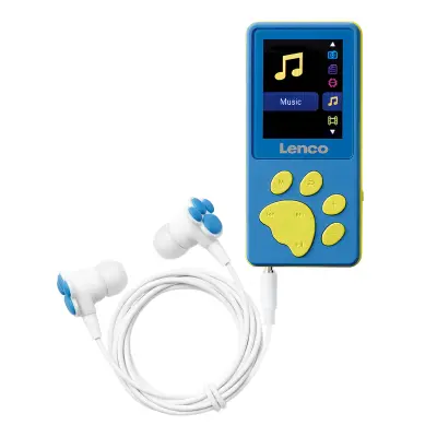 Lenco, MP3 / MP4 predvajalnik za otroke 8GB z 1,8-palčnim zaslonom in snemanjem glasu, Modra