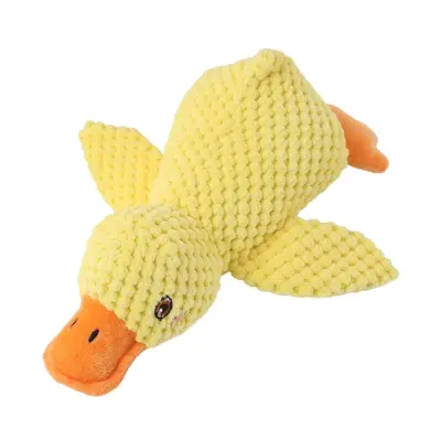 Plišasta pasja igrača z zvokom, mehka pralna, proti tesnobi, 32×28 cm | CALMQUA