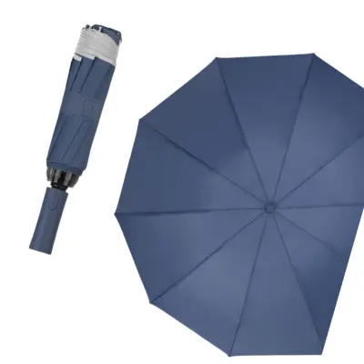 Zložljivi dežnik z odsevnim trakom za dež ali sončno vreme NavyBlue