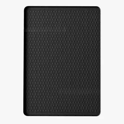 Silikonska podloga za mačje stranišče - ekstra velika vodoodporna podloga proti razlitju z ravnimi črtami Black