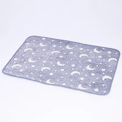 Glow-in-the-Dark Machine-Washable Non-Slip Absorbent Pet Pee Pad (M 60x45cm, L 70x50cm)  M
