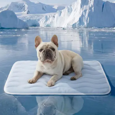 Podloga za hlajenje hišnih ljubljenčkov, pralna poliester Blue M