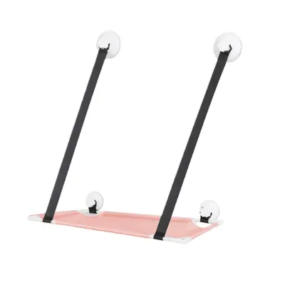 Sesalna Mačja Mreža - Viseča Mačja Postelja za Notranje Mačke Pink