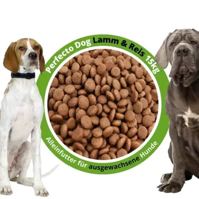 15kg Trockenfutter Lamm  Reis für ausgewachsene Hunde  hochwertige Hundenahrung