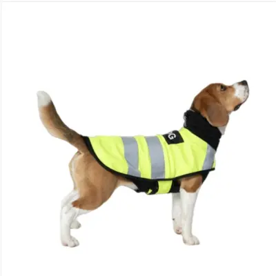 Reflective Pet Safety Vest — High-Visibility Polyester Dog & Cat Vest Yellow L