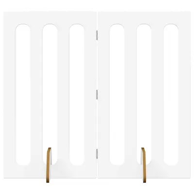 vidaXL Zložljiva ograda za hišne ljubljenčke 2 pcs Bela