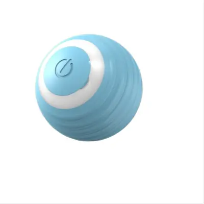 Smart Interactive Self-Rolling Cat Toy Ball with USB-C Charging and Automatic Sleep Mode Blue