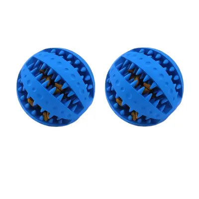 Set 2 žvečljivih gumijastih kroglic za pse, premer 7cm Blue