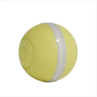 Smart Interactive Pet Play Ball – USB-C Rechargeable Motorized Cat Toy Yellow