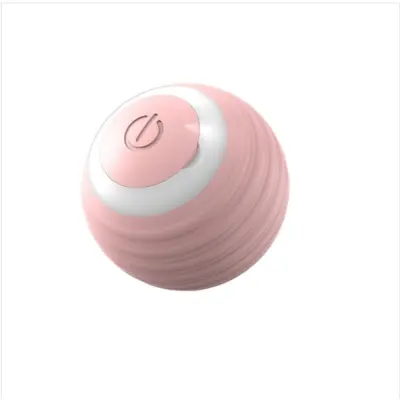 Smart Interactive Self-Rolling Cat Toy Ball with USB-C Charging and Automatic Sleep Mode Pink