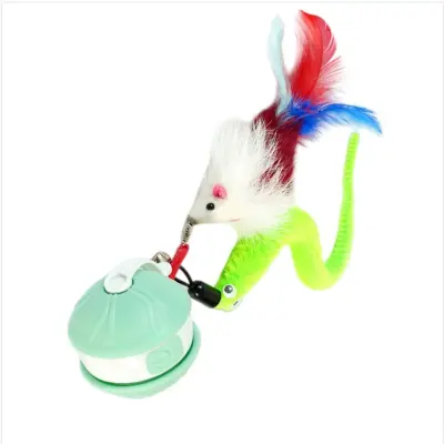 Pet Self-Entertaining Interactive Cat Toy Ball – USB-C Rechargeable Motion-Activated Play Ball Green