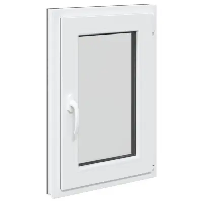 vidaXL Okno za klet RISOR 50 x 75 cm PVC in steklo Antracit