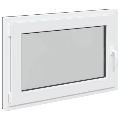 vidaXL Okno za klet RISOR 90 x 50 cm PVC in steklo Antracit