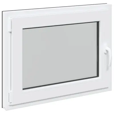 vidaXL Okno za klet RISOR 80 x 60 cm PVC in steklo Antracit