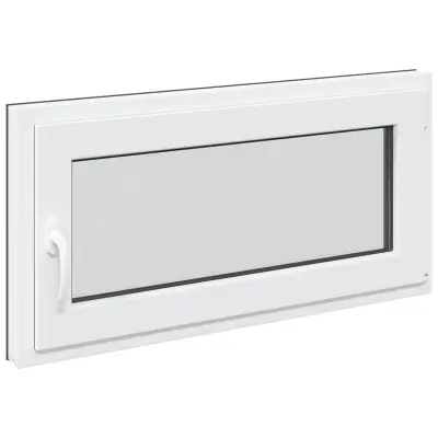 vidaXL Okno za klet RISOR 100 x 50 cm PVC in steklo Antracit