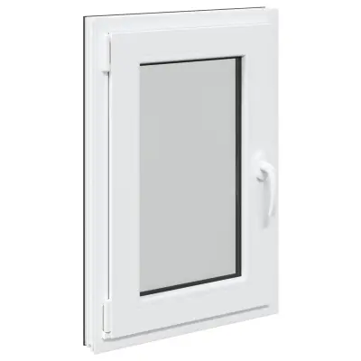 vidaXL Okno za klet RISOR 50 x 75 cm PVC in steklo Antracit