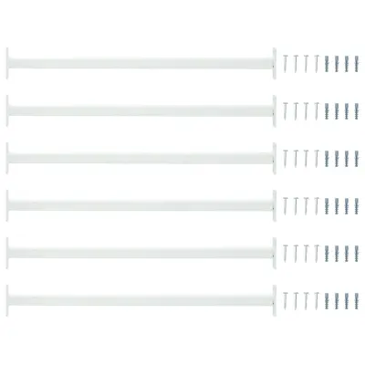 vidaXL Nastavljiva varnostna palica za okna 6 pcs Bela Jeklo