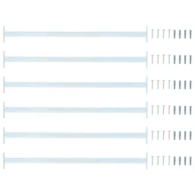 vidaXL Nastavljiva varnostna palica za okna 6 pcs srebrna Jeklo